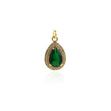 Refined Drop-Shaped Pendant-Micropavé Drop Star Zircon Pendant-Personalized Jewelry   21x13x7mm