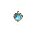 Refined Heart Pendant-Micropavé Heart-shaped Zircon Pendant-Personalized Jewellery   18.5x15x8mm