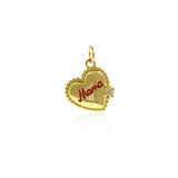 Minimalist Jewelry-Heart Shaped Mother Zircon Pendant-Personalized Jewelry  13.5x13.5mm