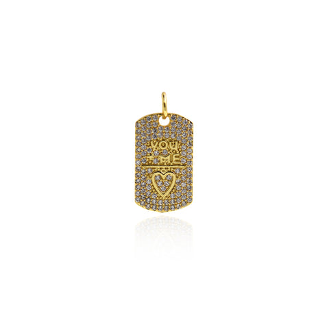 Personalized Jewelry Making - Love Square Pendant-The Best Gift For a Girlfriend  18x11mm