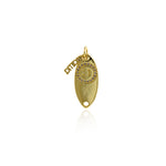 Exquisite Oval Smiley Face Pendant-Micropavé Smiley Face-Personalized Jewelry   23.5x10mm