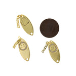Exquisite Oval Smiley Face Pendant-Micropavé Smiley Face-Personalized Jewelry   23.5x10mm