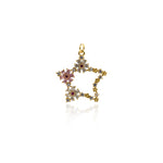 Personalized Jewelry Making-Lou Kong Star Zircon Pendant-DIY Jewelry Making  27x26.5mm