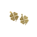 Personalized Jewelry Making-Four Leaf Clover Zircon Pendant-DIY Jewelry Making   25.5x25.5mm