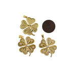 Personalized Jewelry Making-Four Leaf Clover Zircon Pendant-DIY Jewelry Making   25.5x25.5mm