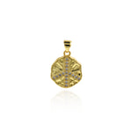 Peace Sign Charm, Gold Peace Sign, Peace Symbol, Pave Pendants, Gold Pendants  20x15.5mm