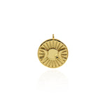 You Are My Sunshine • Moon Phase Pendant • Sun Pendant • Long Distance Gift    17mm