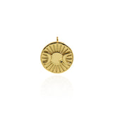 You Are My Sunshine • Moon Phase Pendant • Sun Pendant • Long Distance Gift    17mm
