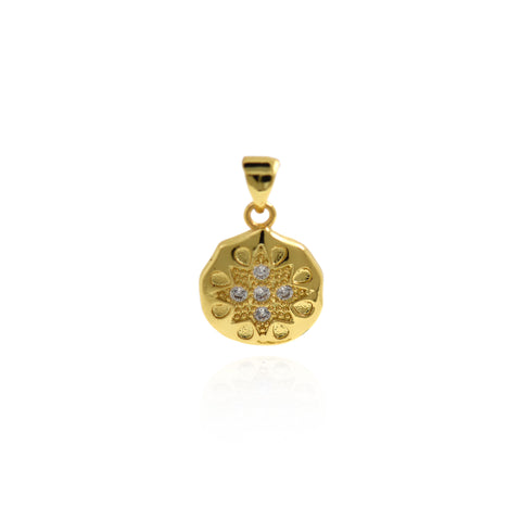 Oval Pendant, Micropavé Cubic Zirconia Polaris Necklace, Polaris Charm  14mm