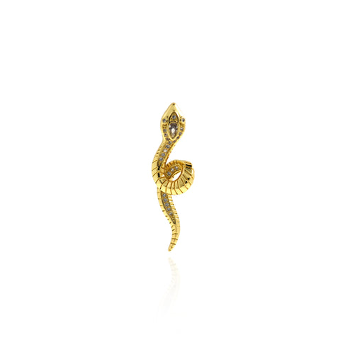 Personalized Jewelry Making-Micropavé Snake Pendant-DIY Jewelry Making  36.5x11mm