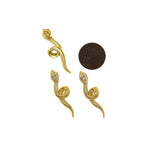 Personalized Jewelry Making-Micropavé Snake Pendant-DIY Jewelry Making  36.5x11mm