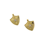 Minimalist Jewelry-Shield Zircon Pendant-DIY Jewelry Making  22.5x19mm