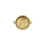 Owl Connector-Micro Pave Owl Charm-Animal Jewelry Making   18mm