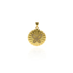 Round Butterfly Pendant Exquisite Coin Butterfly Pendant, Cubic Zirconia Insect Pendant, Used for Necklace Making   21mm