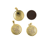 Round Butterfly Pendant Exquisite Coin Butterfly Pendant, Cubic Zirconia Insect Pendant, Used for Necklace Making   21mm