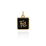 Minimalist Jewelry-Enamel Rectangle Pendant-DIY Jewelry Making   12.5x12.5mm