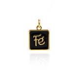 Minimalist Jewelry-Enamel Rectangle Pendant-DIY Jewelry Making   12.5x12.5mm