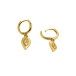 Individualism Jewelry-Leaf Eye Zircon Stud Earrings-DIY Jewelry Accessories  26x12mm