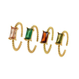 Minimalist Jewelry-Exquisite Rectangular Ring-DIY Jewelry Accessories  20x5.5mm
