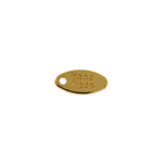 Minimalist golden oval connector-bracelet connector  11.5x5.5mm