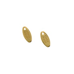 Minimalist golden oval connector-bracelet connector  11.5x5.5mm