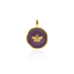 Micro Pave CZ  Enamel Butterfly Shape Pendant/Charm,Cubic Zirconia Charm, Necklace Bracelet Charm Pendant   14x7.5mm