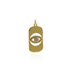 Minimalist Jewelry-Evil Eye Tag-DIY Jewelry Accessories  28x14mm