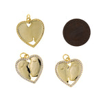 Exquisite 18K Gold Heart Pendant-Gifts for Couples-Gifts for Girlfriends  21x9.5mm