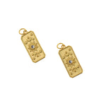 Gold Sun Pendant-Sun Star Moon Pendant-18K Delicate Sun Pendant  23x10.5mm