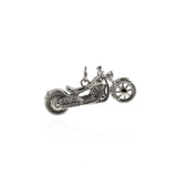 Motorcycle Pendant, Motorcycle Necklace, 18K Gold-Filled Motorcycle Pendant, CZ Micropavé Gift For Locomotive Lovers  28x12.5x10mm