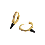 Exquisite Huggie earrings, Cone earrings, Dangle earrings, Minimalist hoops,  18x3.5mm