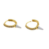 Exquisite Huggie earrings, Cone earrings, Dangle earrings, Minimalist hoops,  18x3.5mm