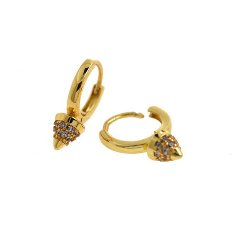 Minimalist Jewelry-CZ Pointed Earrings-DIY Jewelry Accessories  17.5x6mm
