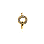 Personalized Jewelry-Micro Pavé Circular Connector-DIY Jewelry Making   19x10mm