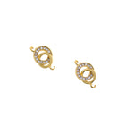 Personalized Jewelry-Micro Pavé Circular Connector-DIY Jewelry Making   19x10mm