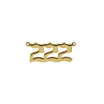 Minimalist 18k Number Charm-Number Connector-Personalized Jewelry Making   28x12mm