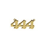 Minimalist 18k Number Charm-Number Connector-Personalized Jewelry Making   28x12mm