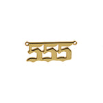 Minimalist 18k Number Charm-Number Connector-Personalized Jewelry Making   28x12mm