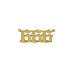 Minimalist 18k Number Charm-Number Connector-Personalized Jewelry Making   28x12mm
