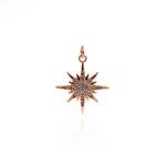 Exquisite Polaris Pendant-CZ Pave Polaris Pendant-Celestial Jewelry Pendant   20x18mm
