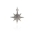 Exquisite Polaris Pendant-CZ Pave Polaris Pendant-Celestial Jewelry Pendant   20x18mm