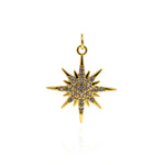 Exquisite Polaris Pendant-CZ Pave Polaris Pendant-Celestial Jewelry Pendant   20x18mm