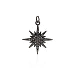 Exquisite Polaris Pendant-CZ Pave Polaris Pendant-Celestial Jewelry Pendant   20x18mm