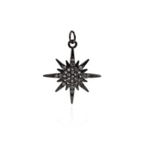 Exquisite Polaris Pendant-CZ Pave Polaris Pendant-Celestial Jewelry Pendant   20x18mm