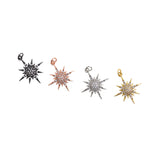 Exquisite Polaris Pendant-CZ Pave Polaris Pendant-Celestial Jewelry Pendant   20x18mm
