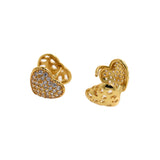 Minimalist Jewelry-Exquisite Heart Earrings-DIY Jewelry Making  11x11x9mm