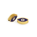 Personalized Jewelry-Minimalist Enamel Evil Eye Pendant-DIY Jewelry Making   19x11.5mm