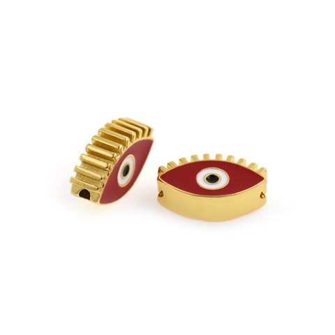 Personalized Jewelry-Minimalist Enamel Evil Eye Pendant-DIY Jewelry Making   19x11.5mm