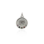 Personalized Jewelry-Enamel Evil Eye Zircon Pendant-DIY Jewelry Making   15mm