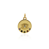 Personalized Jewelry-Enamel Evil Eye Zircon Pendant-DIY Jewelry Making   15mm